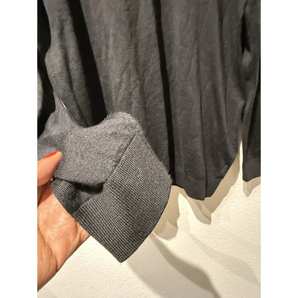 Jared Lang Mens Size XL‎ Black Green Pullover Sweater Merino Wool Blend NWOT